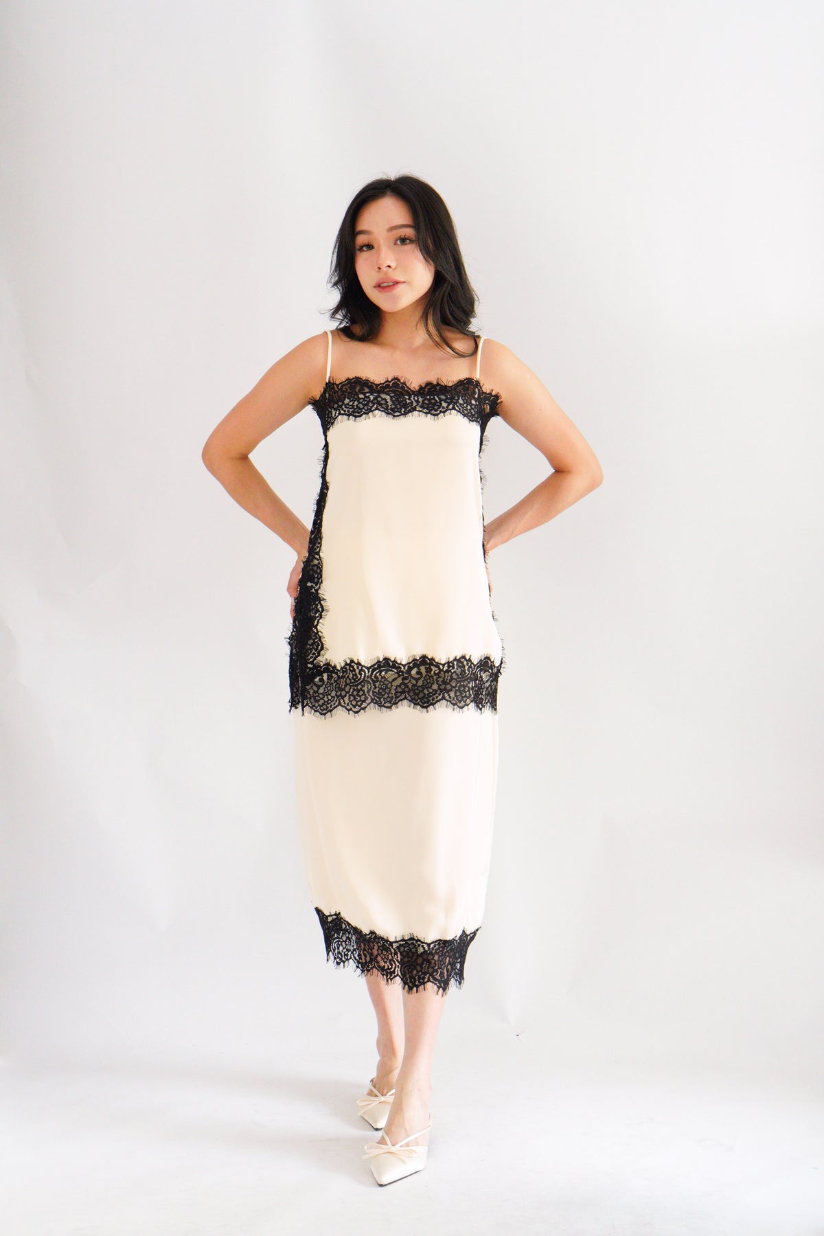 Zolini Lace Camisole Top in Cream