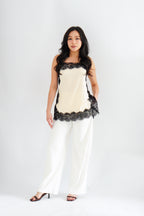Zolini Lace Camisole Top in Cream