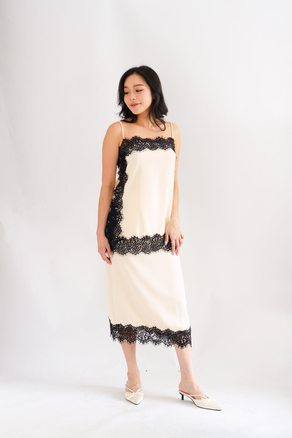 Zolini Lace Camisole Top in Cream