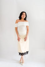 Baby Feraya Off Shoulder Toga Top in White