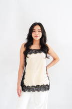 Zolini Lace Camisole Top in Cream
