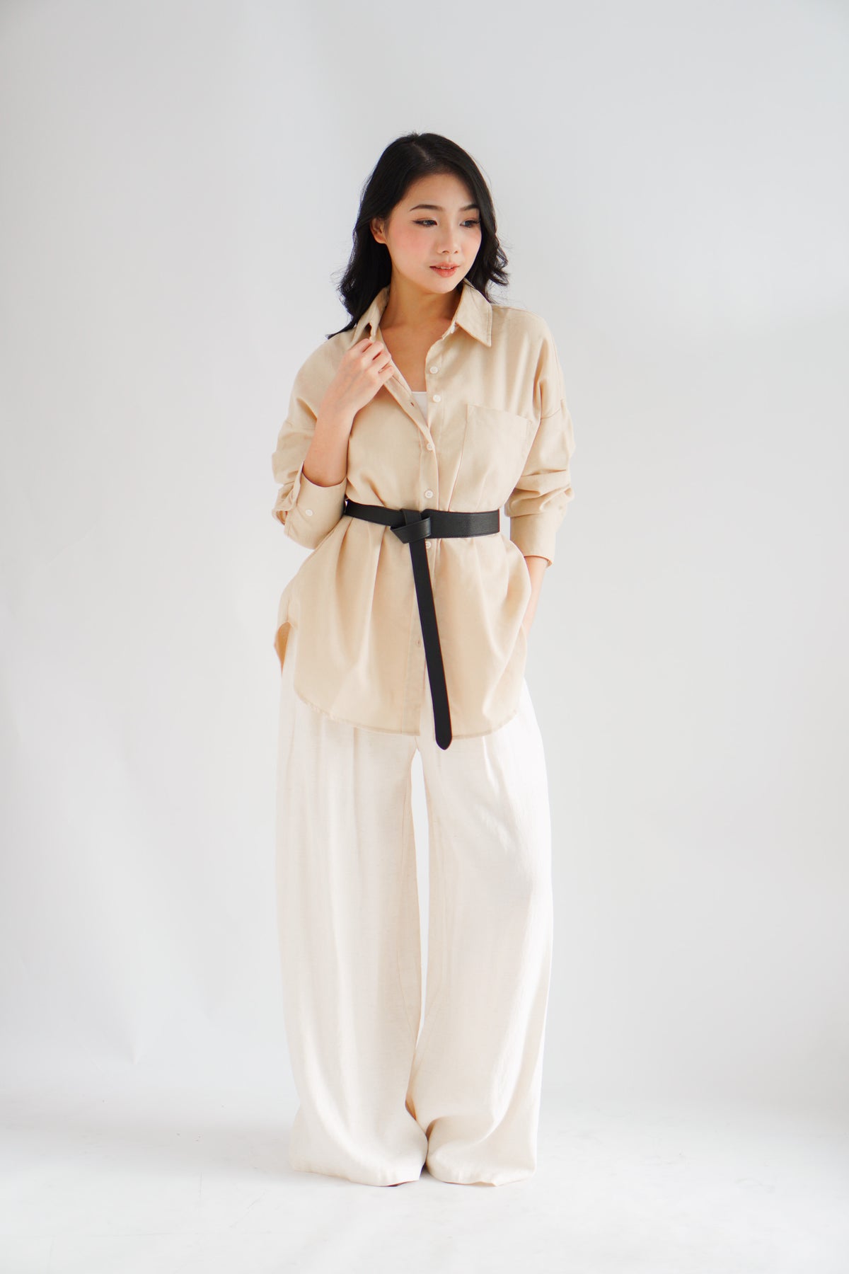 Twist Waist Belt in Black