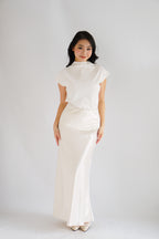 Finny High Neck Top in White