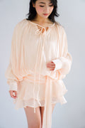 Louisa Long Sleeve Dress in Champagne Cream