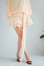 Louisa Long Sleeve Dress in Champagne Cream