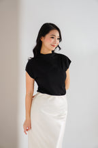 Finny High Neck Top in Black