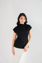 Finny High Neck Top in Black