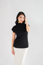 Finny High Neck Top in Black