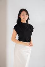 Finny High Neck Top in Black