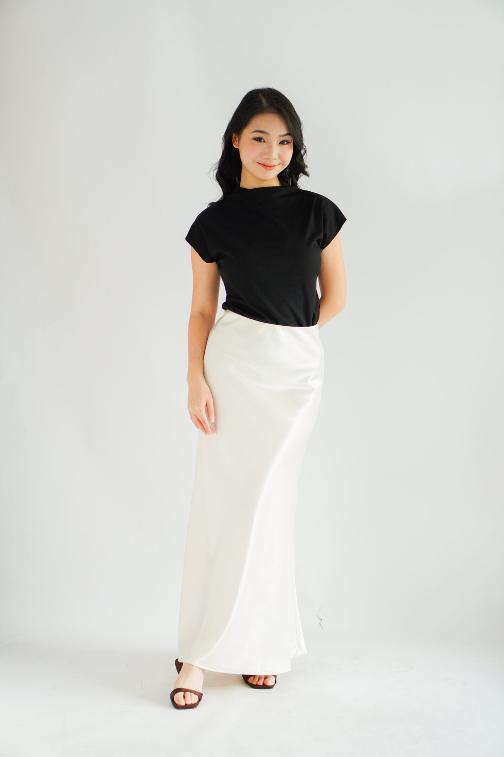 Finny High Neck Top in Black