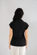 Finny High Neck Top in Black
