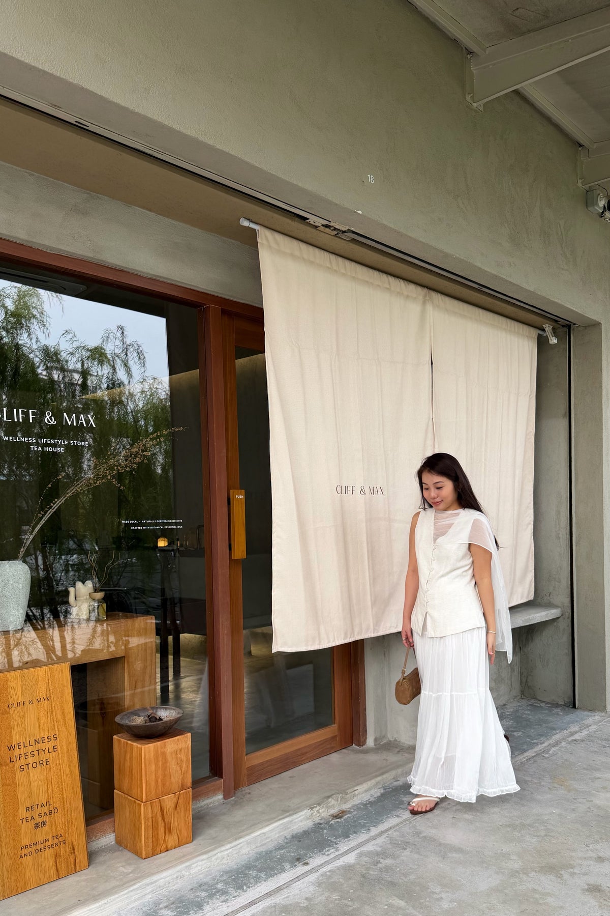 Lania Sash Vest Top and Skirt Set in Light Beige