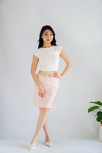 Kitri Mini Satin Skirt in Pink