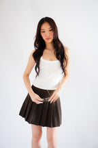 Rach Basic Halter Neck Tank Top in White