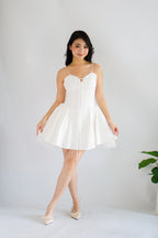 Twyla Bustier Mini Dress in White
