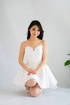 Twyla Bustier Mini Dress in White