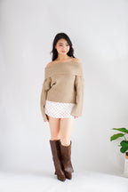 Balni Polkadot Mini Skirt in White