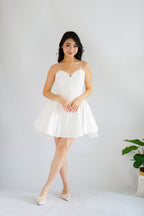 Twyla Bustier Mini Dress in White
