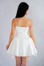 Twyla Bustier Mini Dress in White