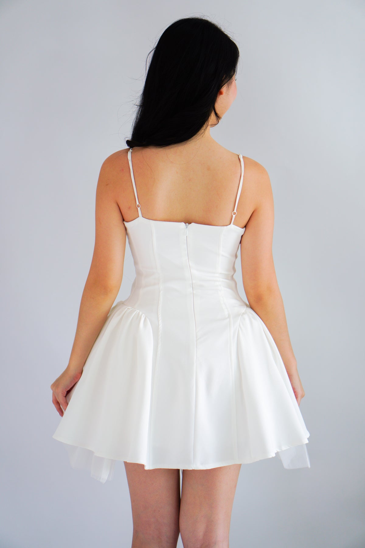 Twyla Bustier Mini Dress in White