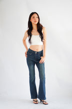 Mika Bell Bottom Jeans in Dark Blue