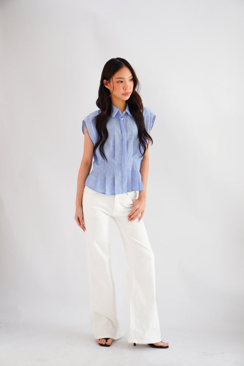 Mia Low Waist Wide Legged Jeans in White