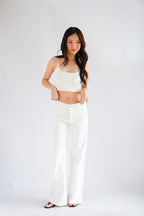 Mia Low Waist Wide Legged Jeans in White