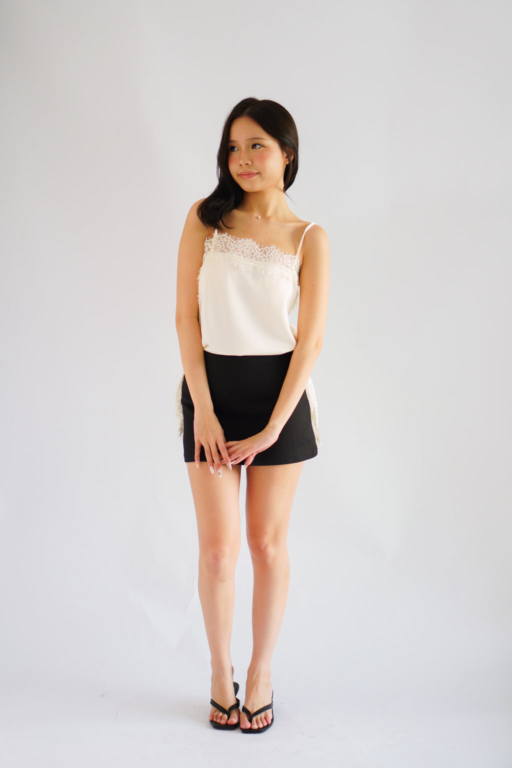 Volini Lace Camisole Top in Cream