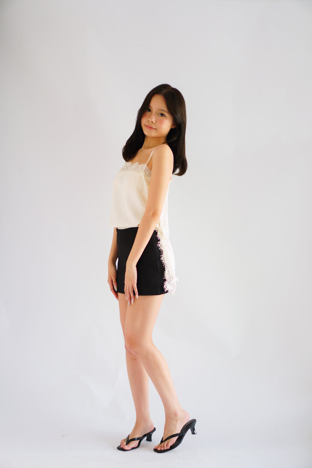 Volini Lace Camisole Top in Cream