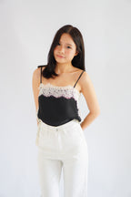 Zolini Lace Camisole Top in Black