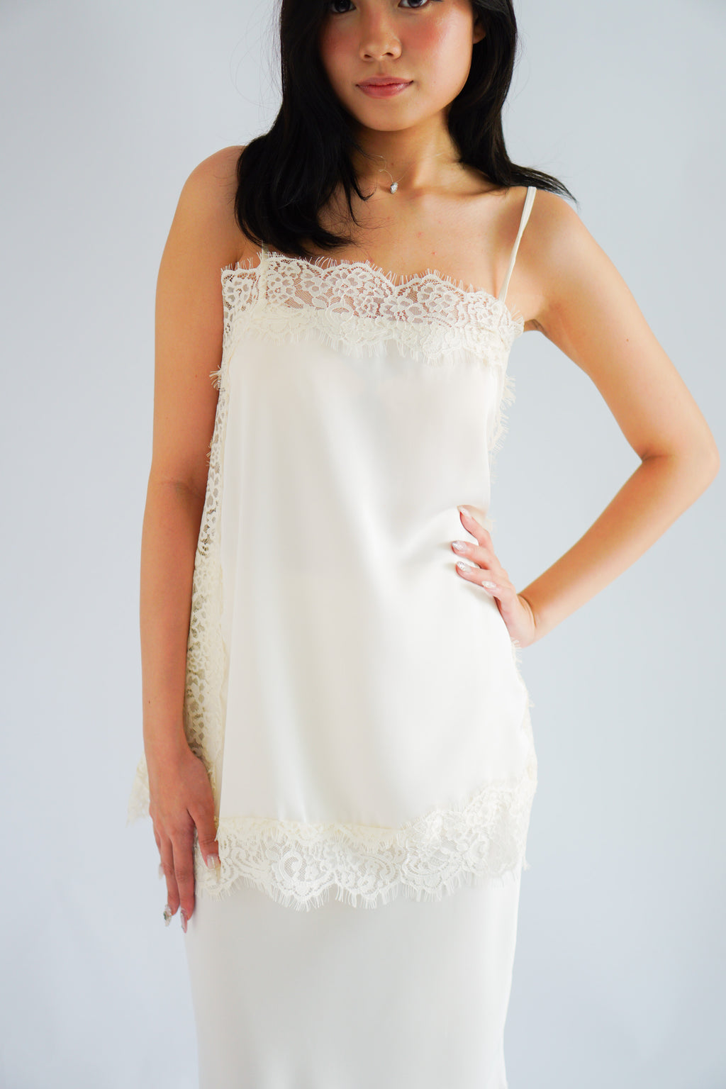 Volini Lace Camisole Top in Cream