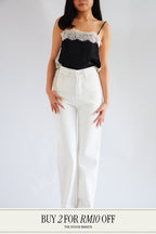 Halsey High Waisted Wide Legged Jeans in White