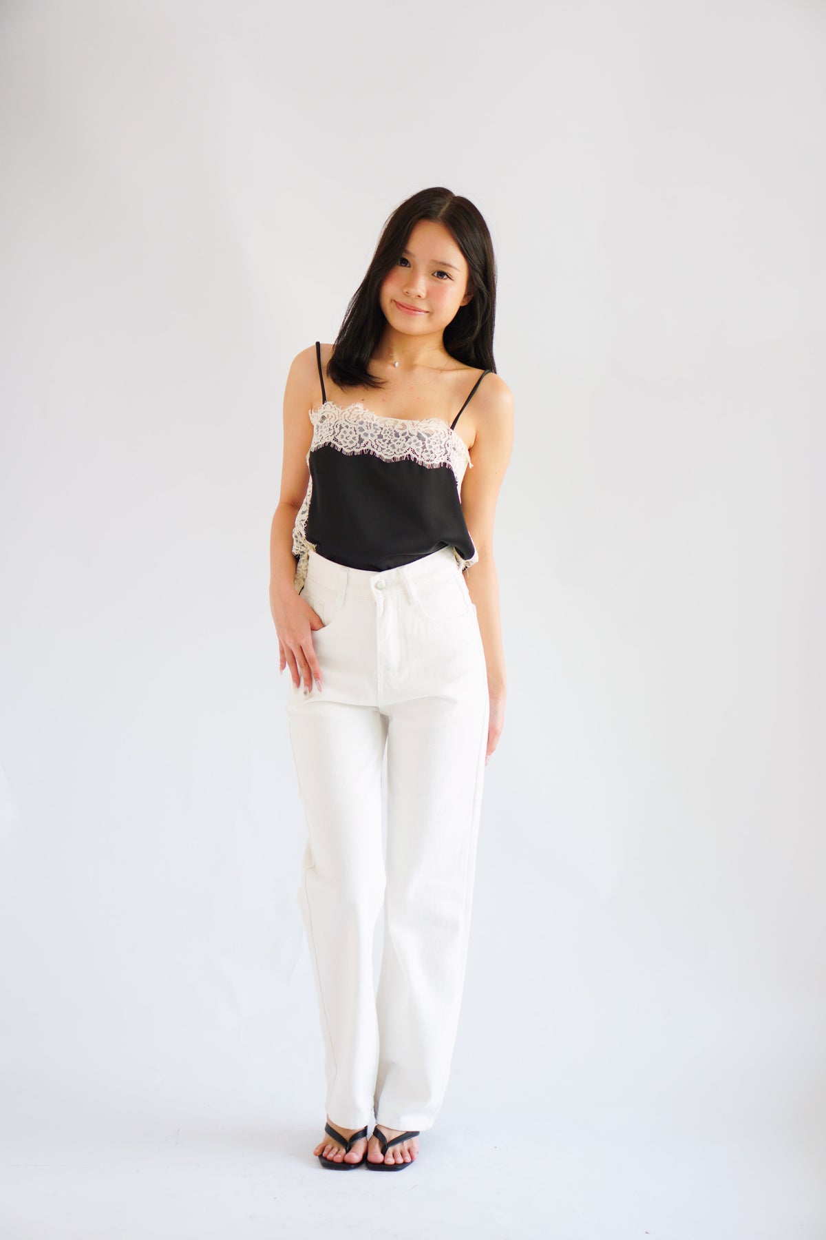 Halsey High Waisted Wide Legged Jeans in White