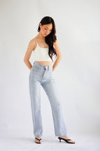 Eugenie High Waisted Jeans in Light Blue