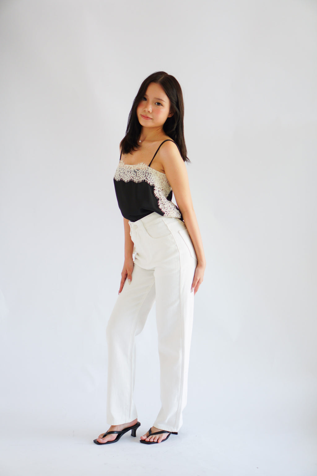 Halsey High Waisted Wide Legged Jeans in White