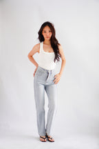 Eugenie High Waisted Jeans in Light Blue