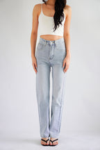 Eugenie High Waisted Jeans in Light Blue