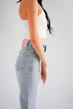 Eugenie High Waisted Jeans in Light Blue