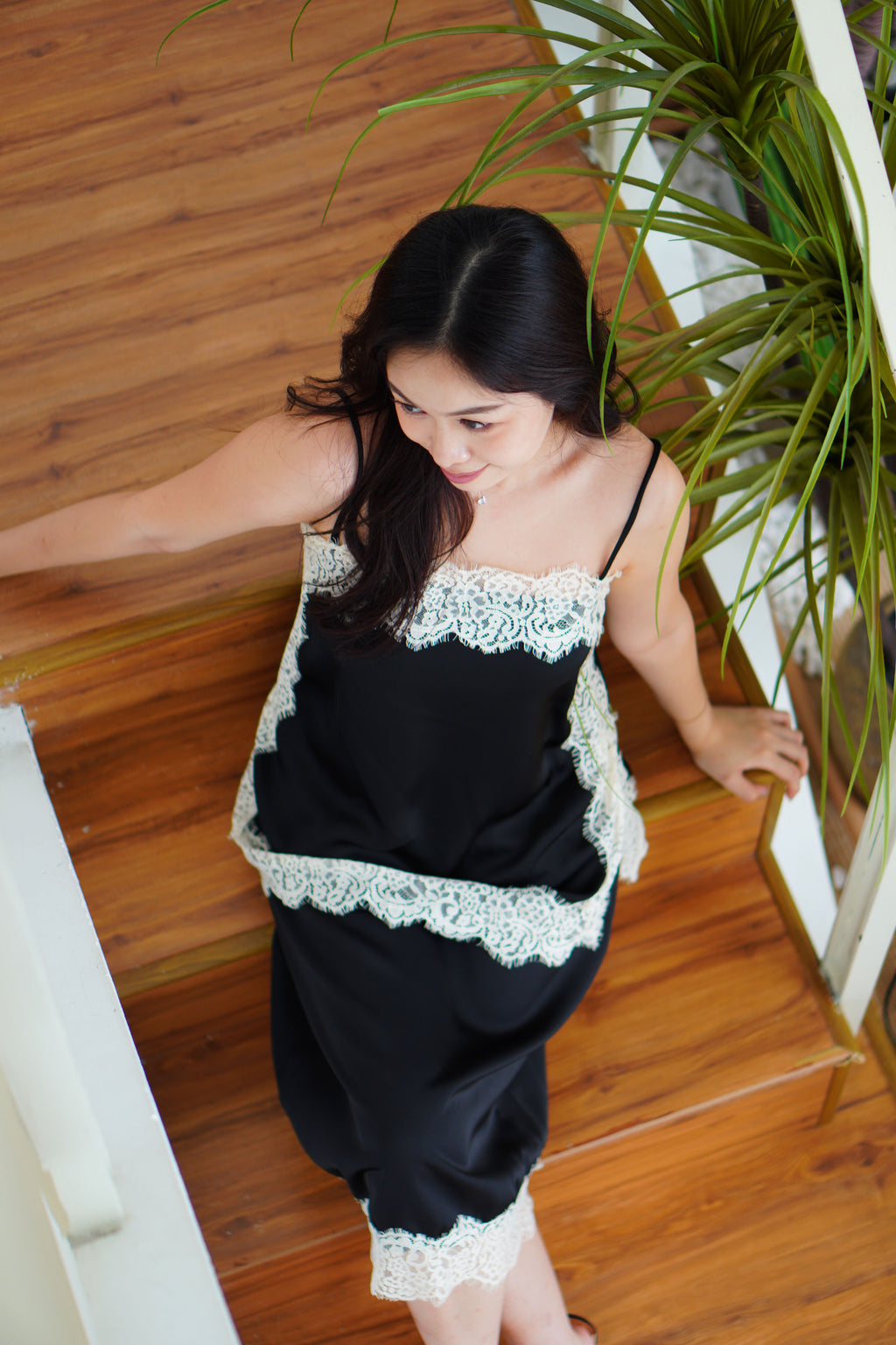 Zolini Lace Camisole Top in Black