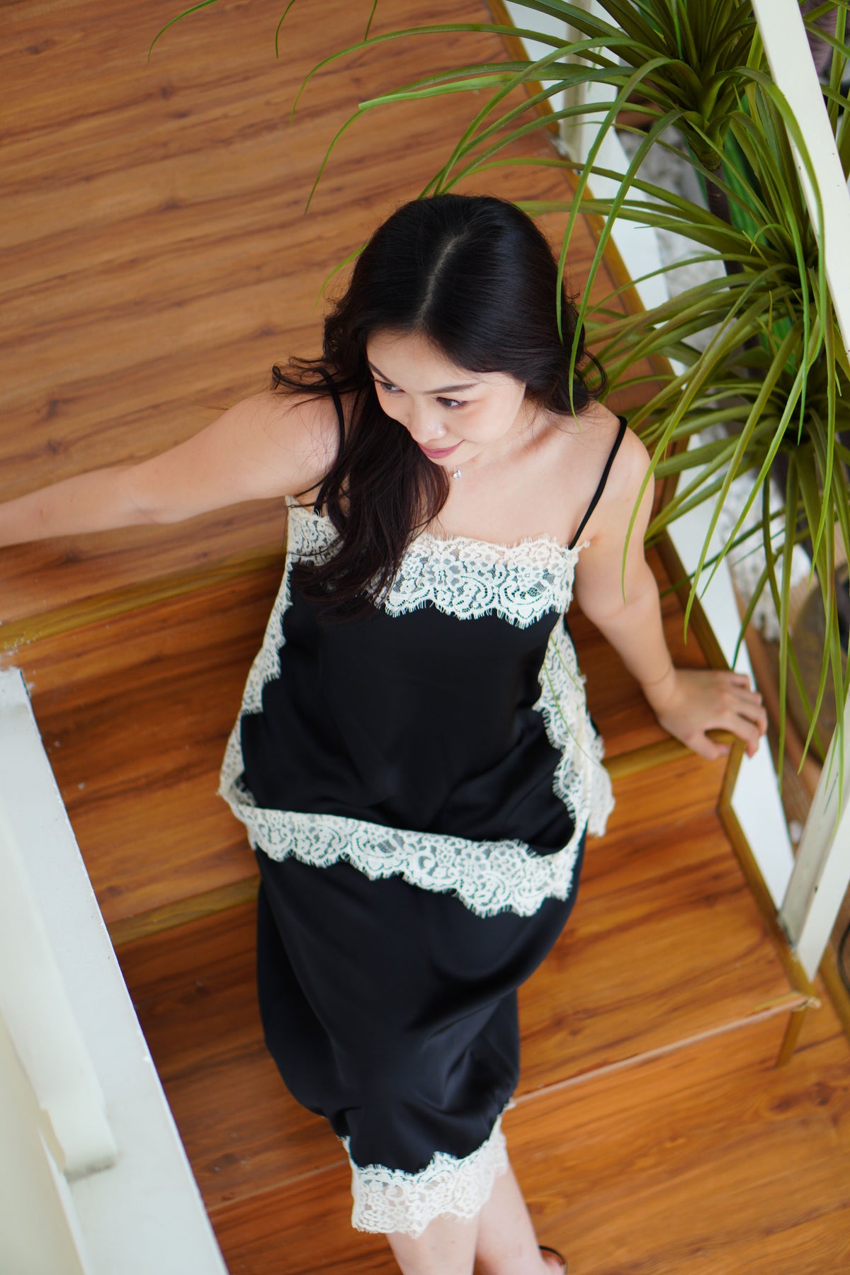 Zolini Lace Camisole Top in Black