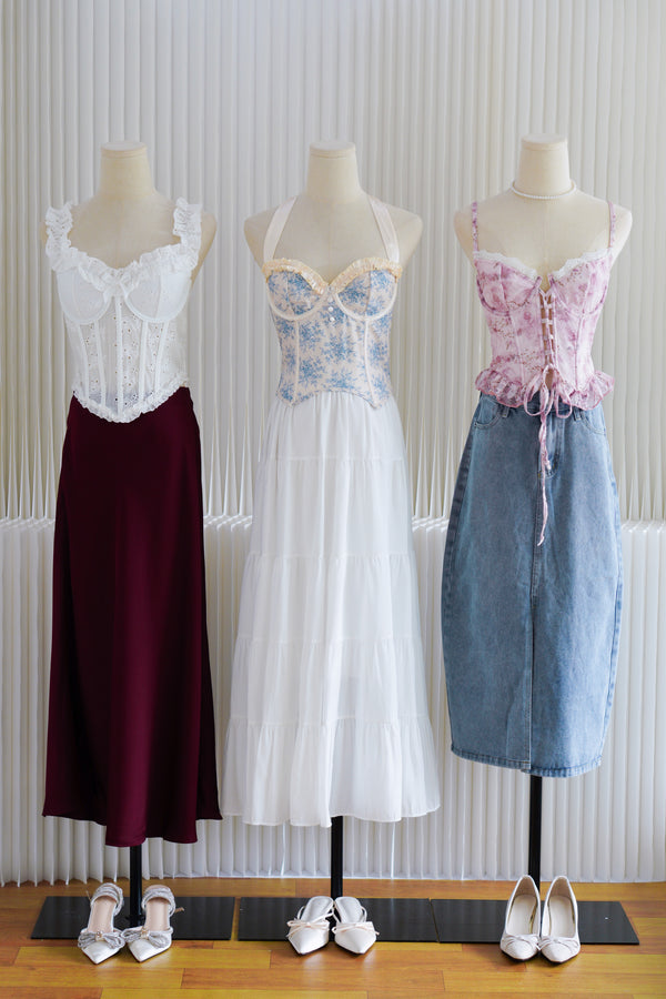 Eleni Top, With Faith Skirt, Lirelle Top, Soline Skirt, Floya Top, Kenzie Skirt