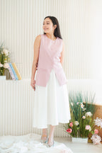 (BACKORDER) Bryony Button Down Vest Top in Pink
