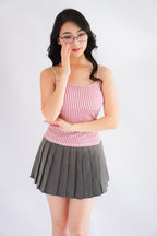 Mallym Padded Camisole Top in Red Gingham