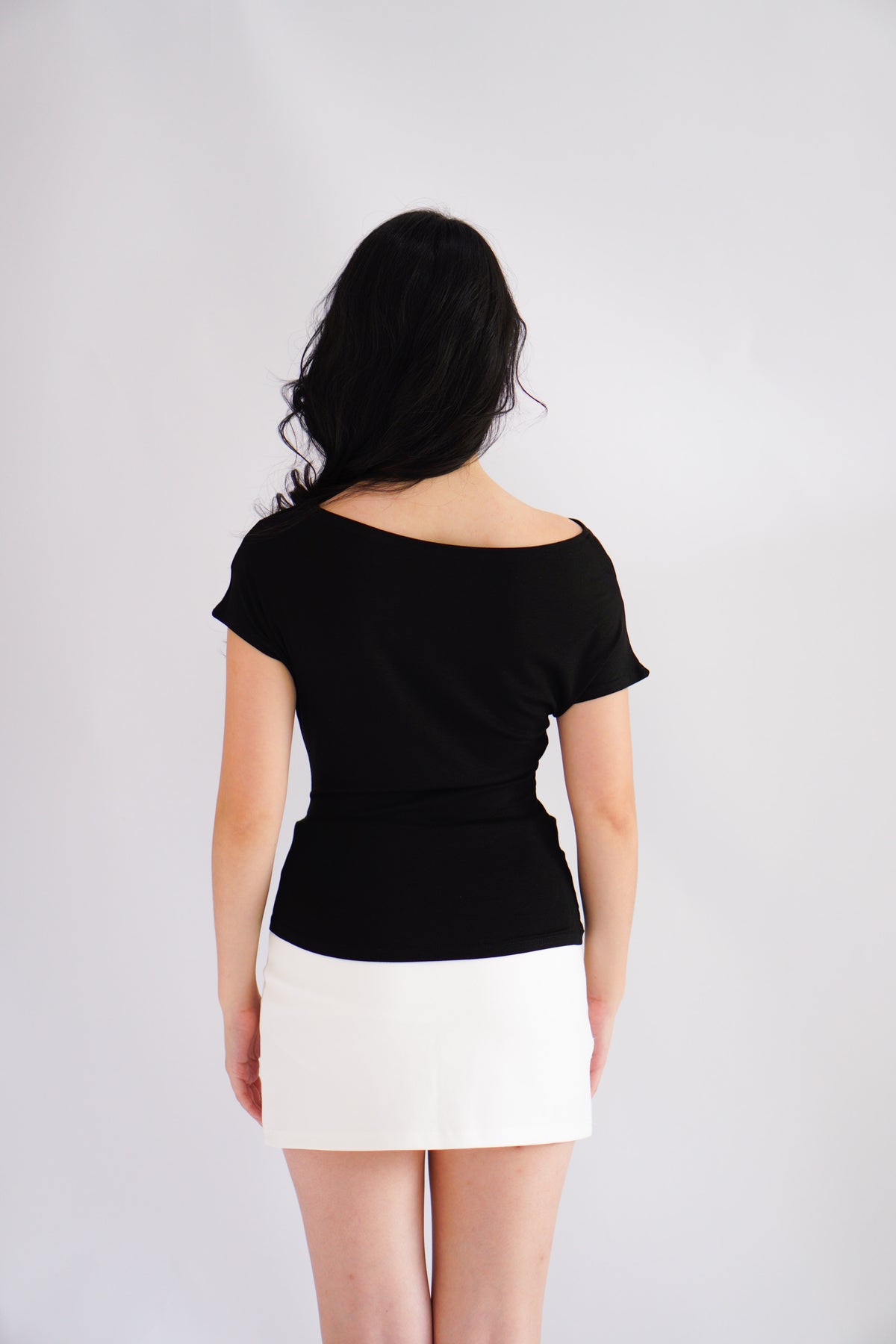 (BACKORDER) Maya Toga Ruched Top in Black