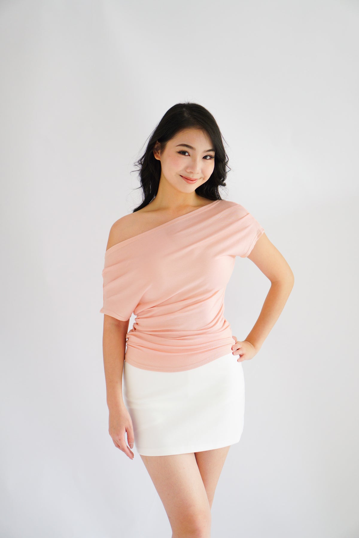 Maya Toga Ruched Top in Pink