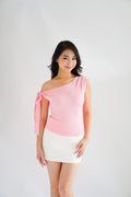 Sriya Toga Ribbon Self Tied Top in Pink