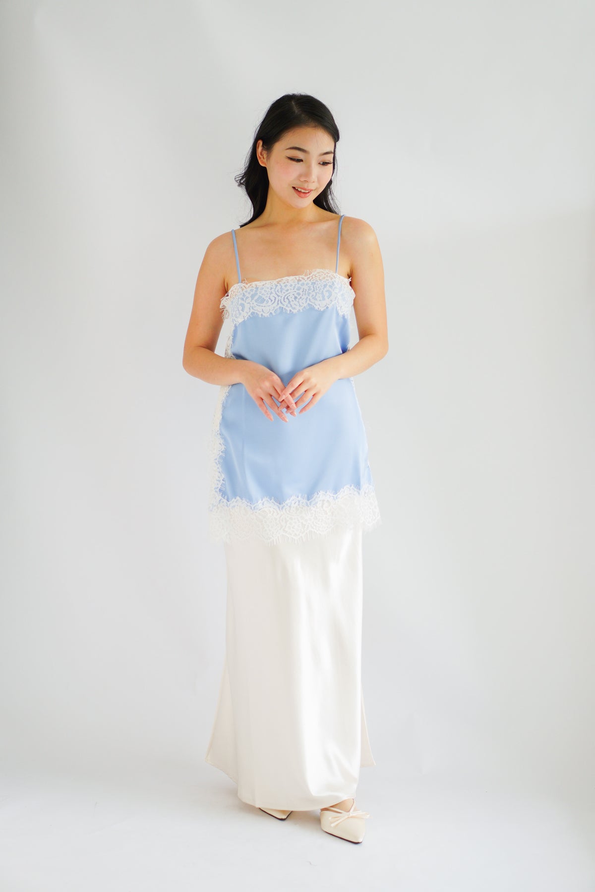 Zenith Lace Camisole Top in Blue