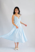 Positano Bustier Maxi Dress in Blue