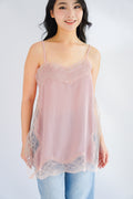Misoria Lace Camisole Top in Pink