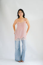 Misoria Lace Camisole Top in Pink